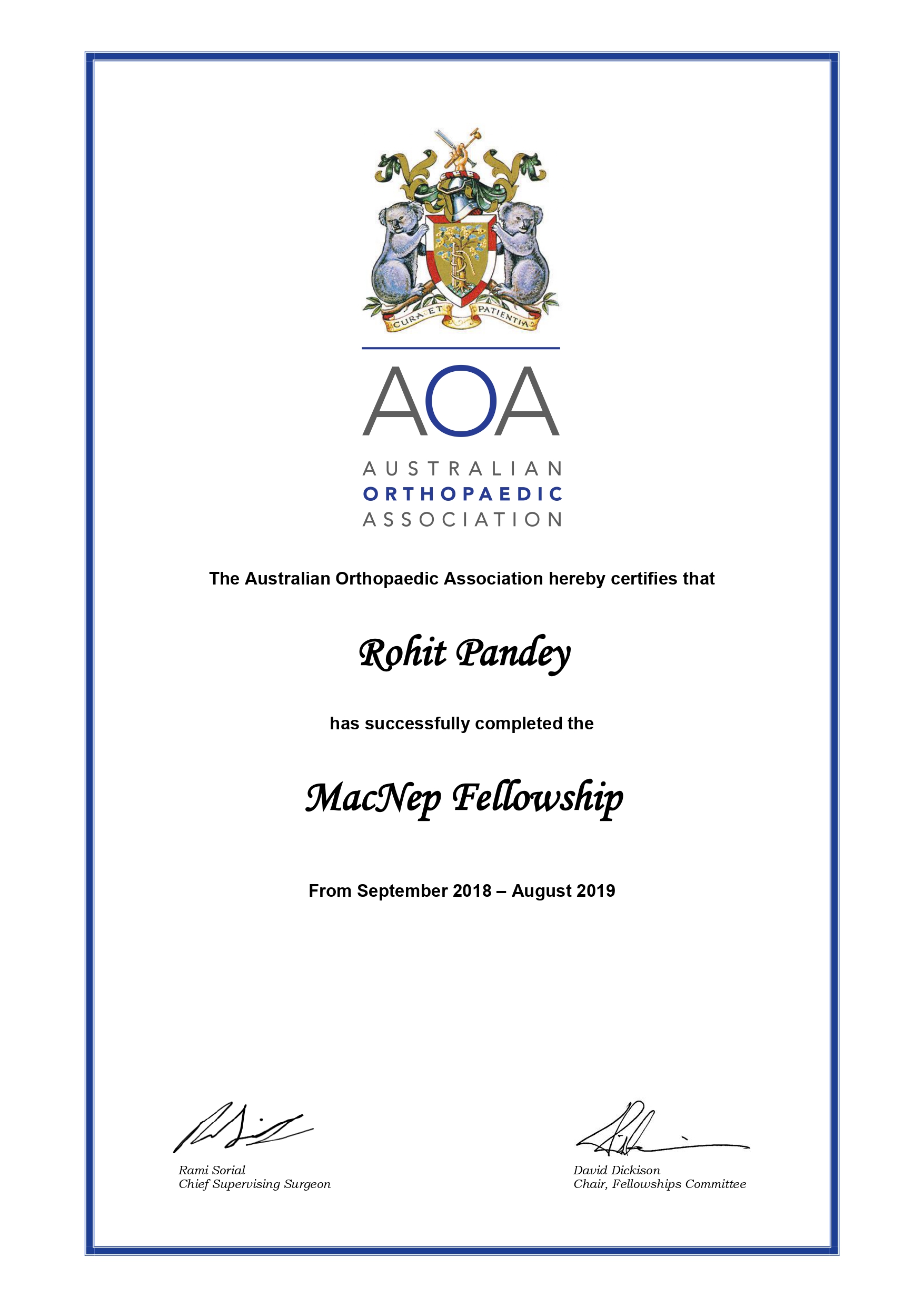 Certificates Gallery